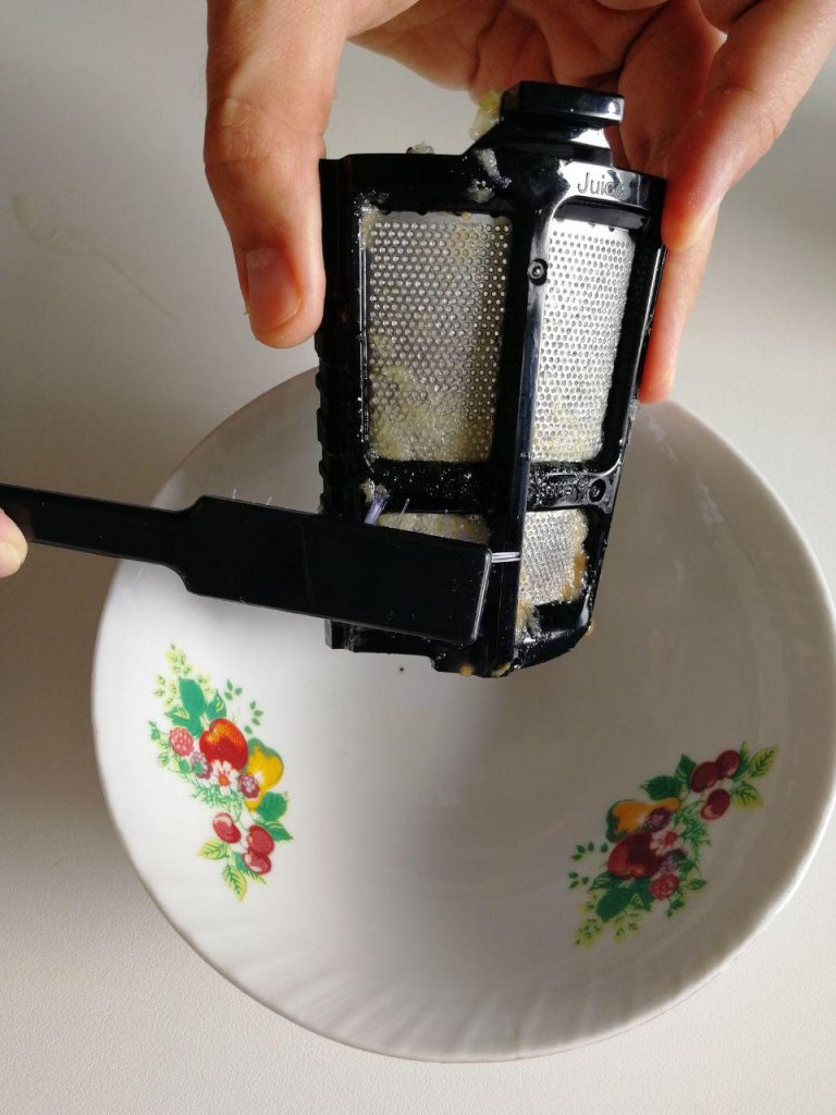 pulizia filtro estrattore di succo