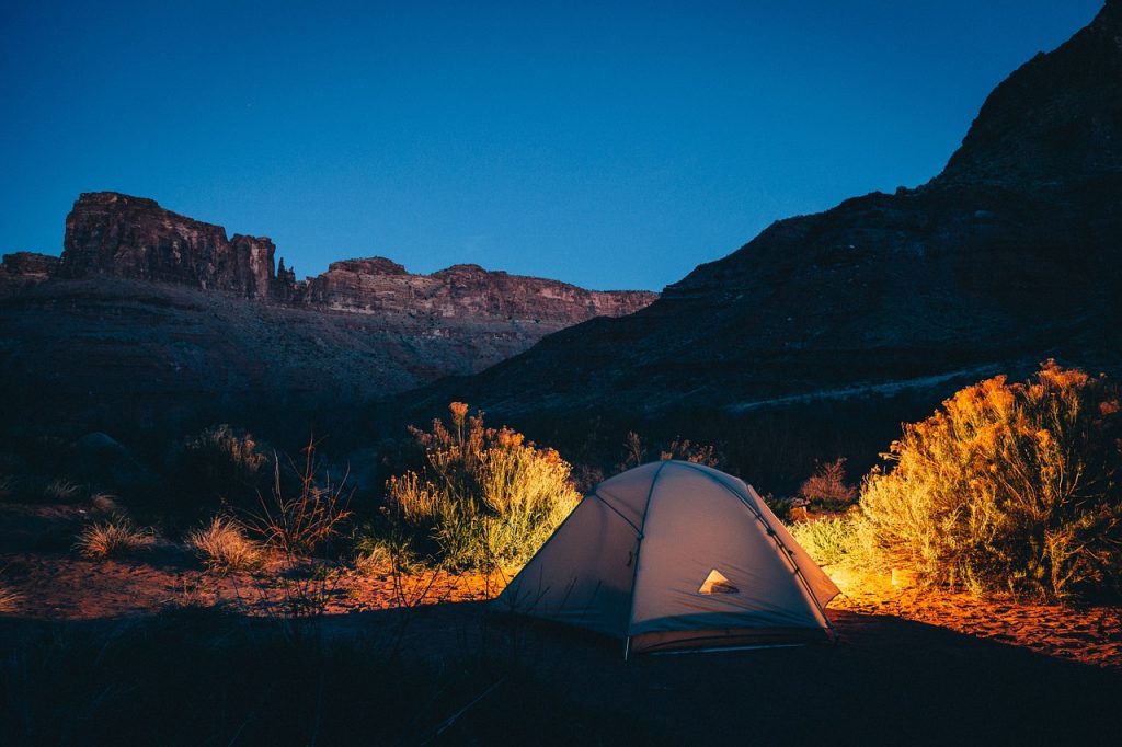 tenda da campeggio - utilizzo
