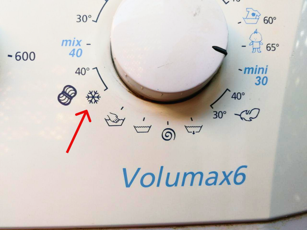 simbolo lavaggio a freddo