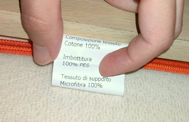 Materasso Switch - etichetta composizione
