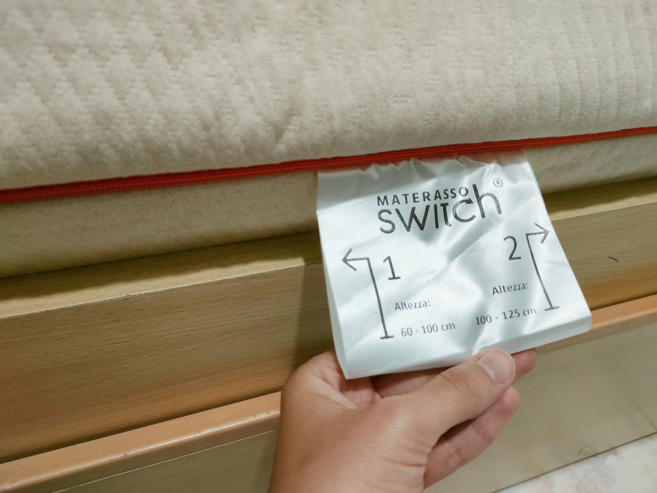 Materasso Switch - etichetta lati 1 e 2