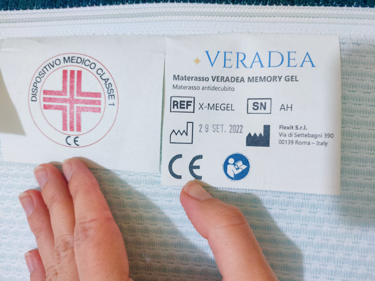 Veradea Memory Gel - etichetta dispositivo medico